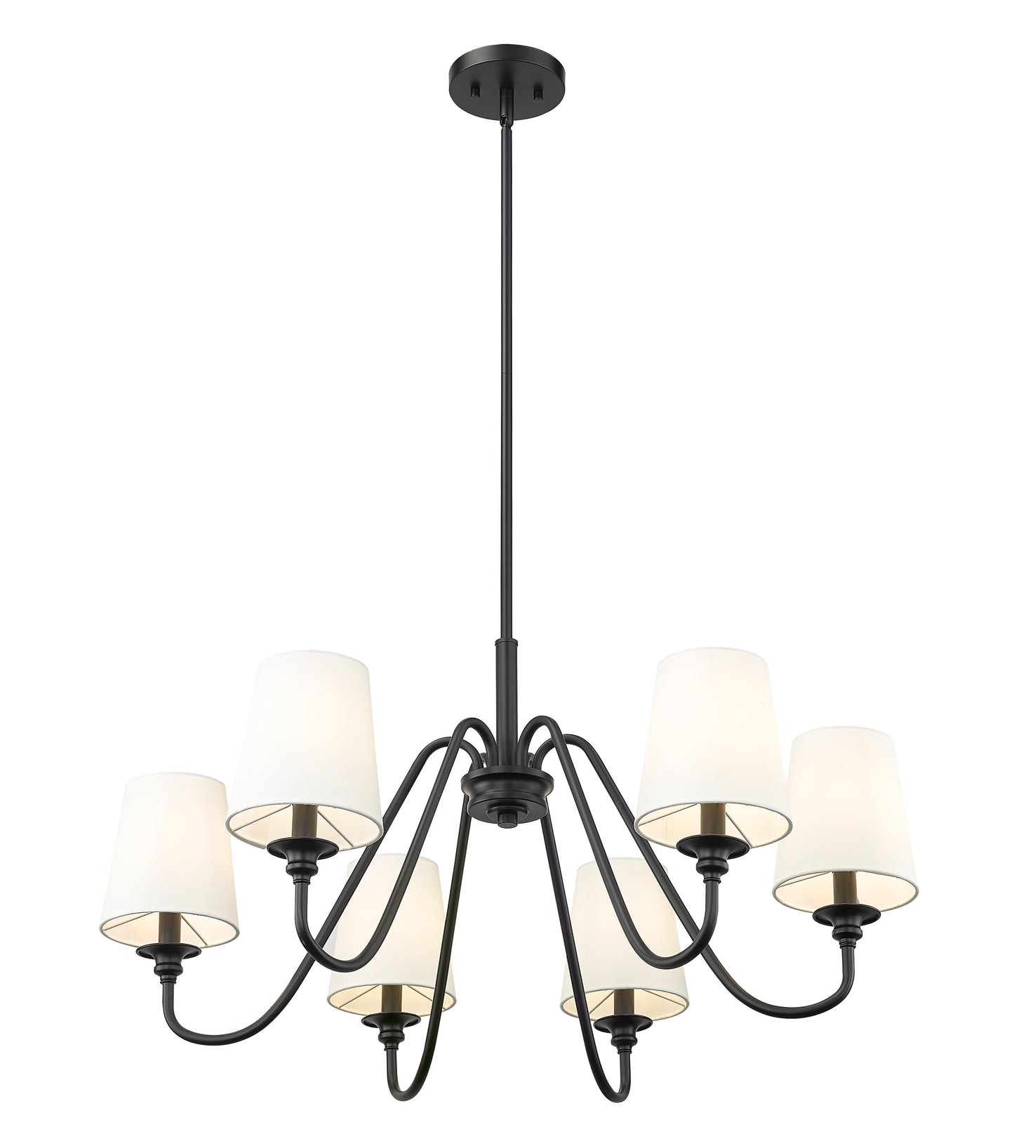 Gianna 6 Light Chandelier Matte Black
