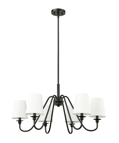 Gianna 6 Light Chandelier Matte Black