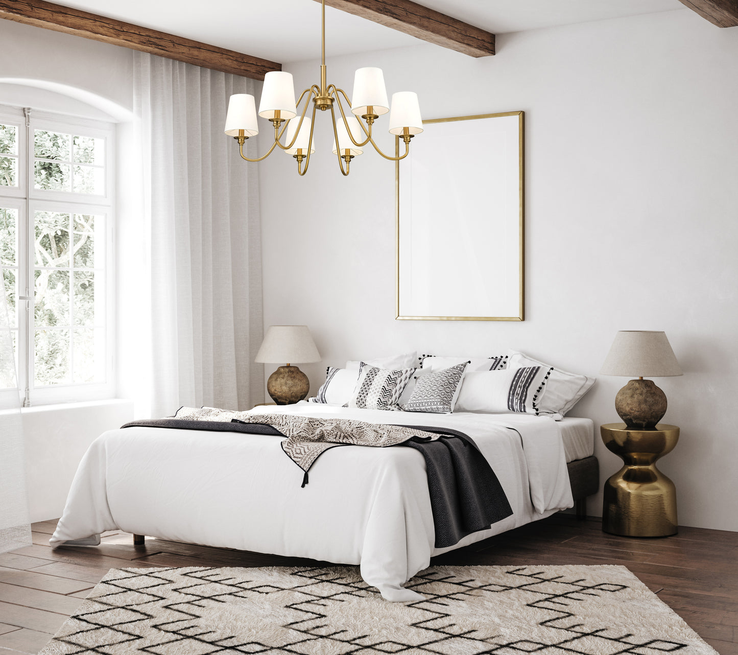 Gianna 6 Light Chandelier Modern Gold