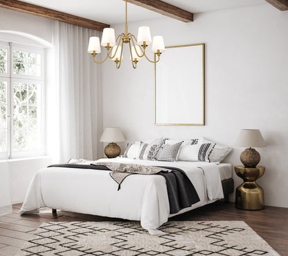 Gianna 6 Light Chandelier Modern Gold