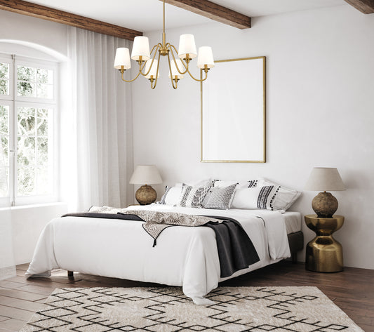 Gianna 6 Light Chandelier Modern Gold