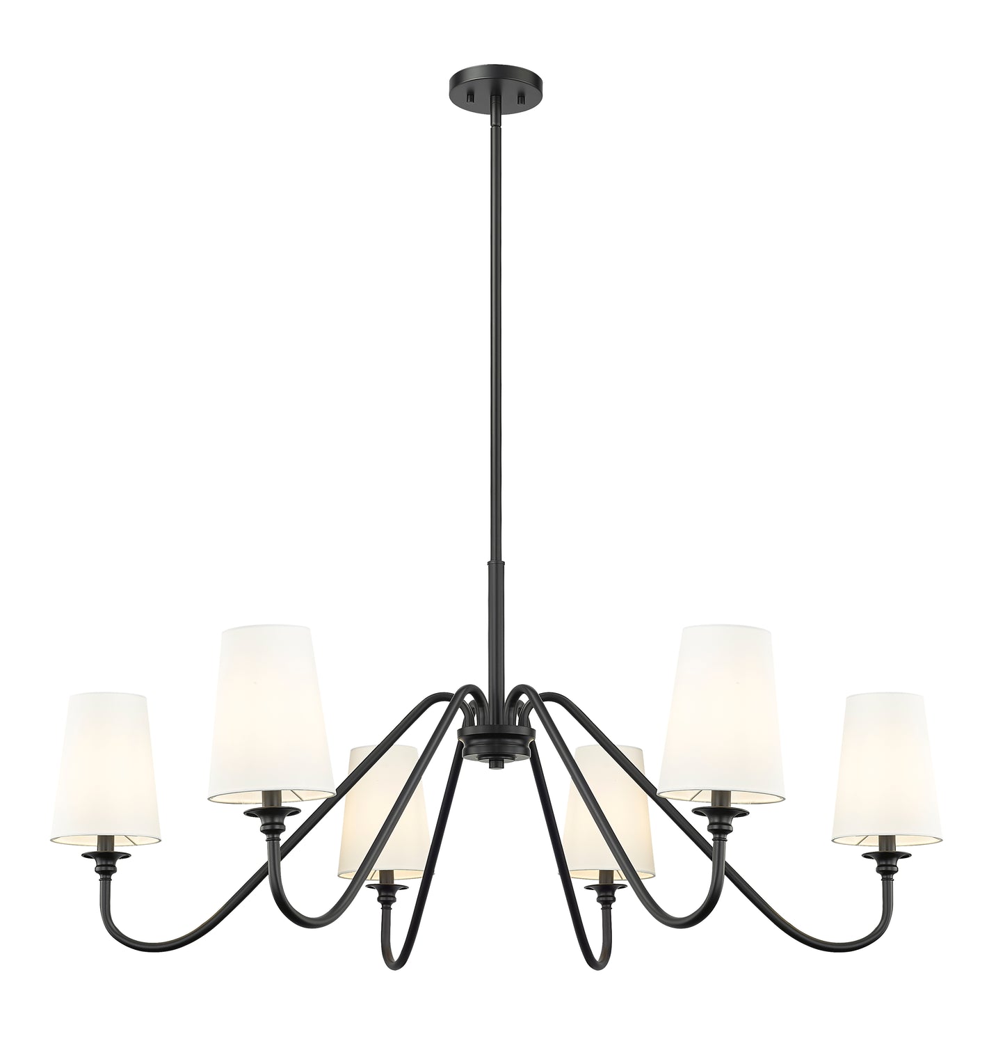 Gianna 6 Light Chandelier Matte Black