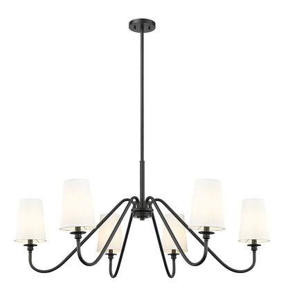 Gianna 6 Light Chandelier Matte Black