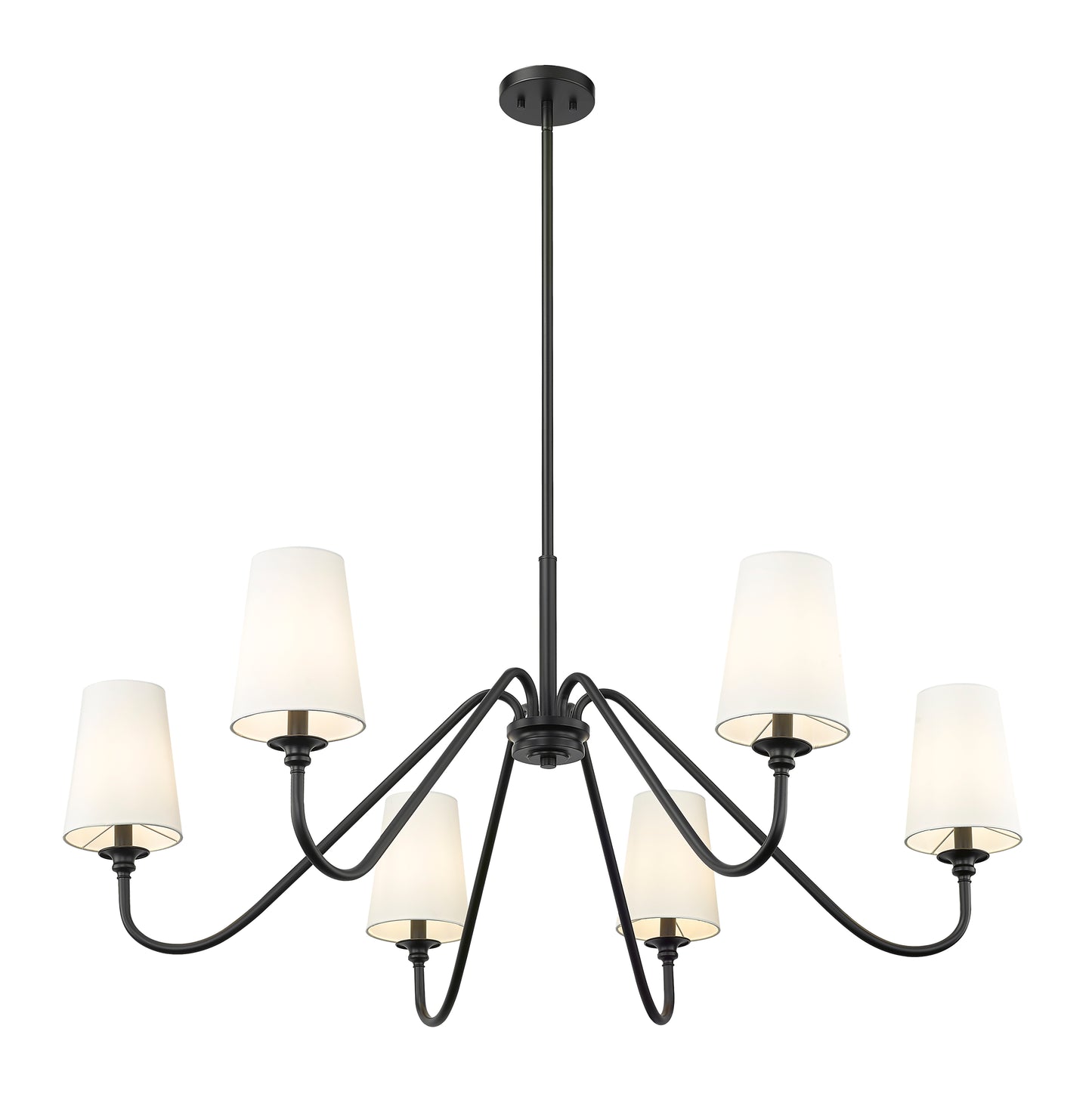 Gianna 6 Light Chandelier Matte Black