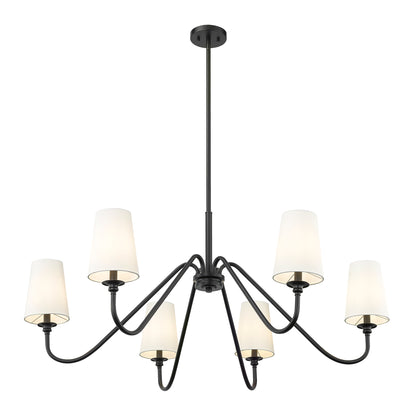 Gianna 6 Light Chandelier Matte Black