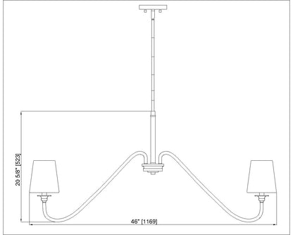 Gianna 6 Light Chandelier Matte Black