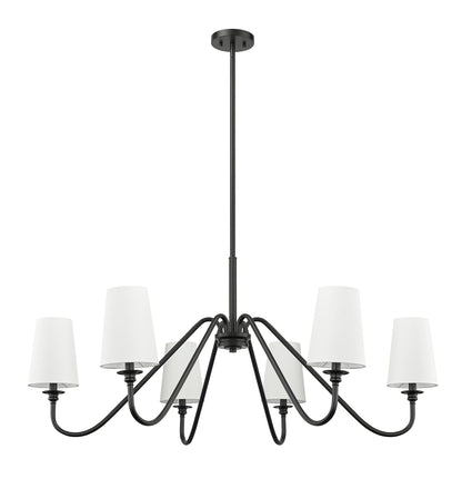 Gianna 6 Light Chandelier Matte Black