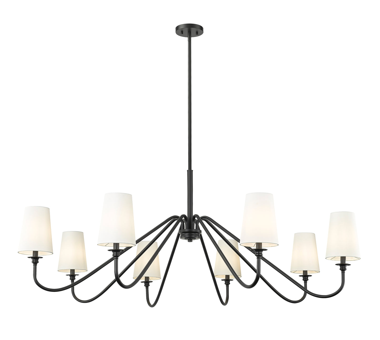 Gianna 8 Light Chandelier Matte Black