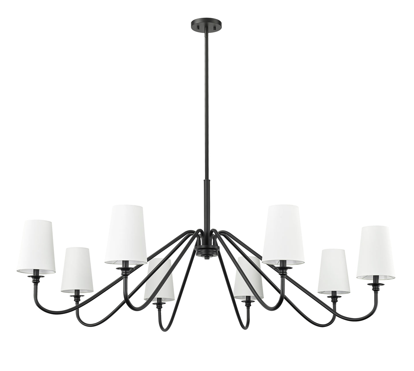 Gianna 8 Light Chandelier Matte Black