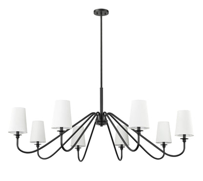 Gianna 8 Light Chandelier Matte Black