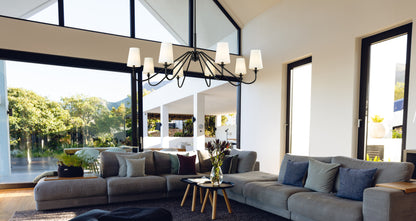Gianna 8 Light Chandelier Matte Black