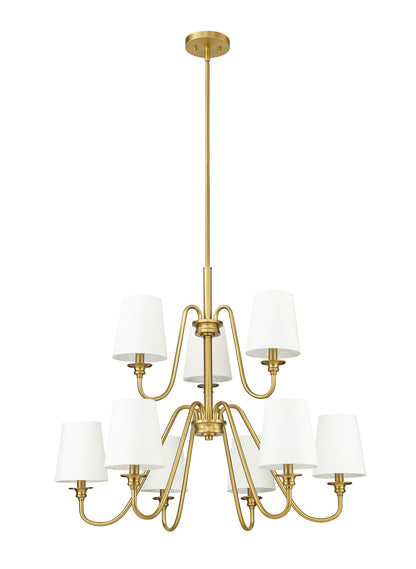 Gianna 9 Light Chandelier Modern Gold