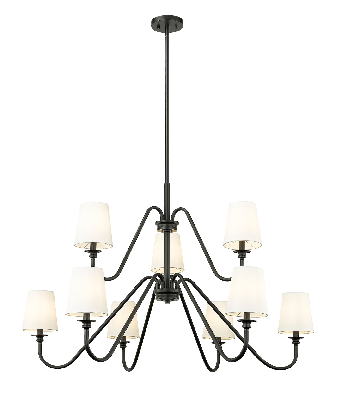 Gianna 9 Light Chandelier Matte Black