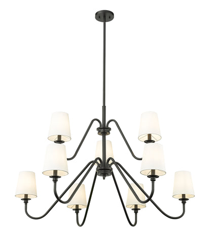 Gianna 9 Light Chandelier Matte Black