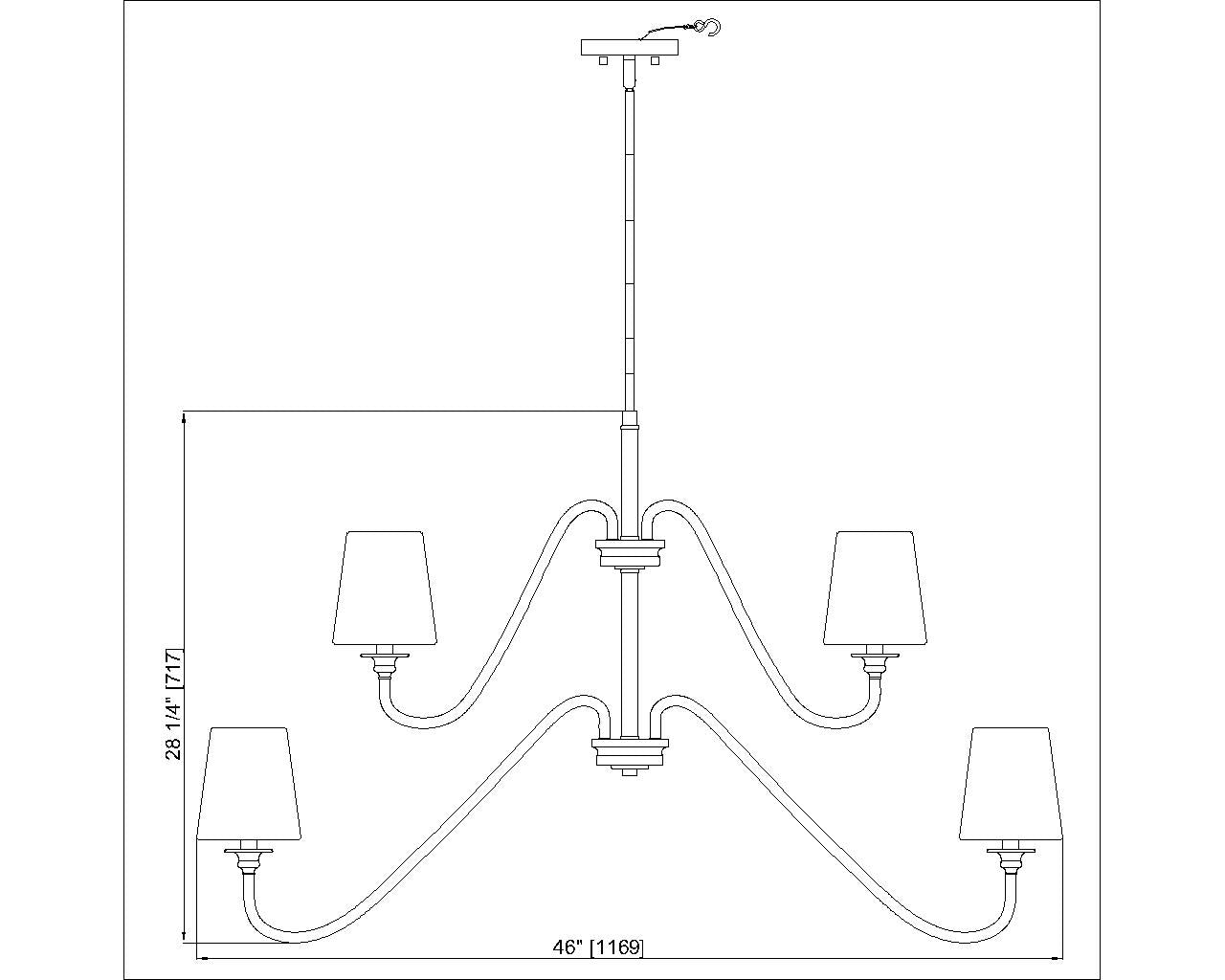 Gianna 9 Light Chandelier Matte Black