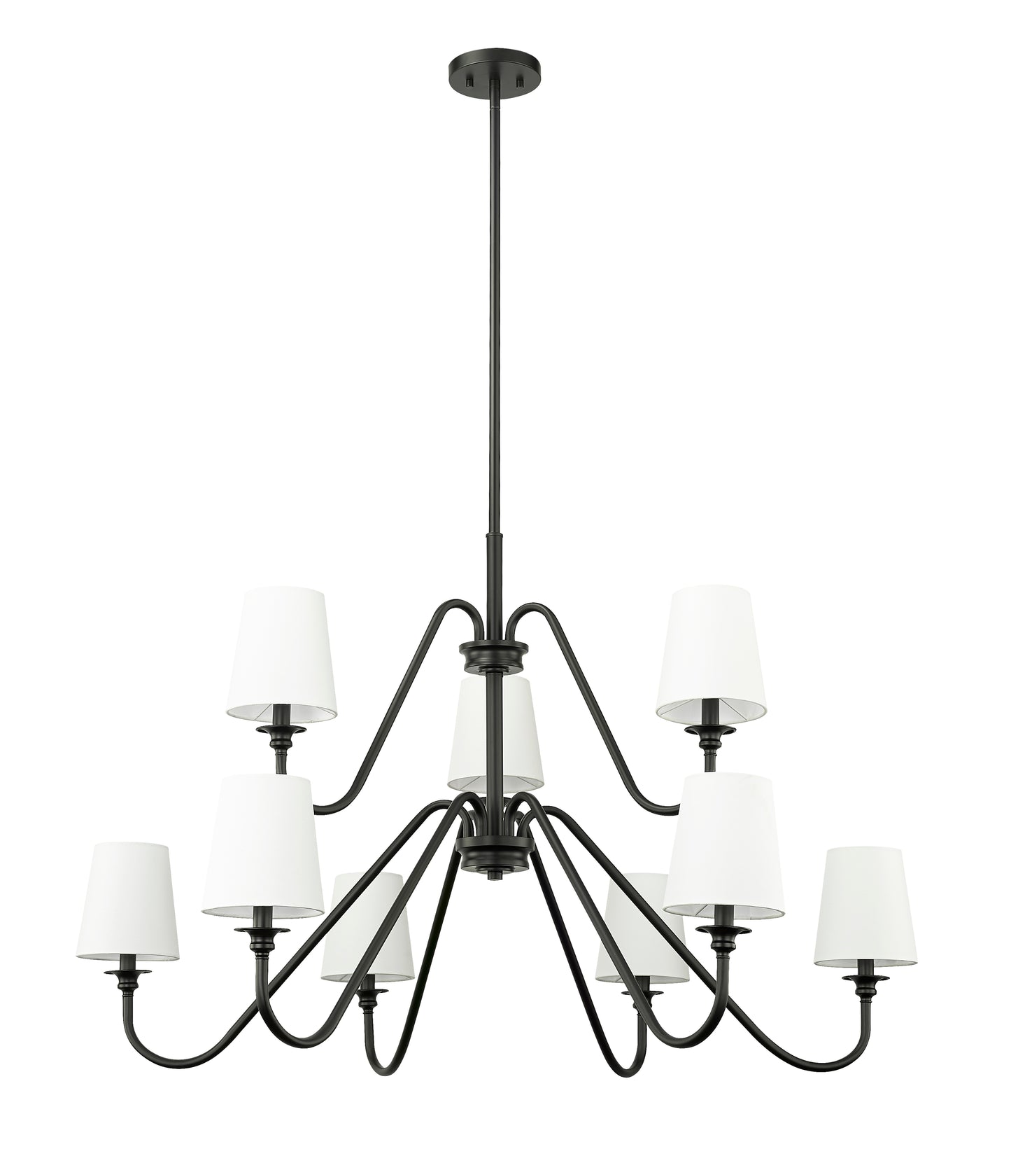 Gianna 9 Light Chandelier Matte Black