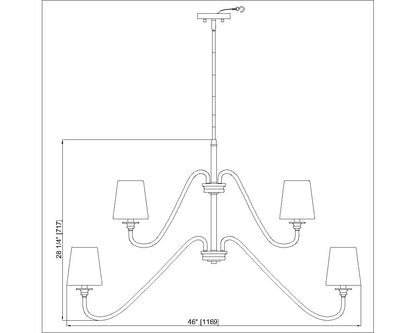 Gianna 9 Light Chandelier Modern Gold