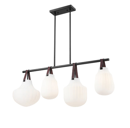 Newbury 4 Light Pendant Matte Black