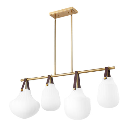 Newbury 4 Light Pendant Modern Gold