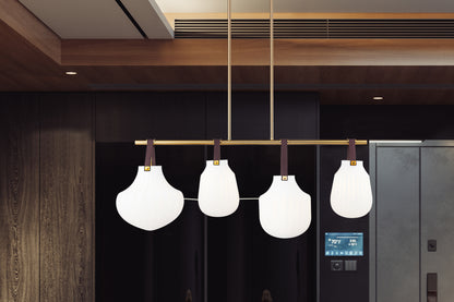 Newbury 4 Light Pendant Modern Gold
