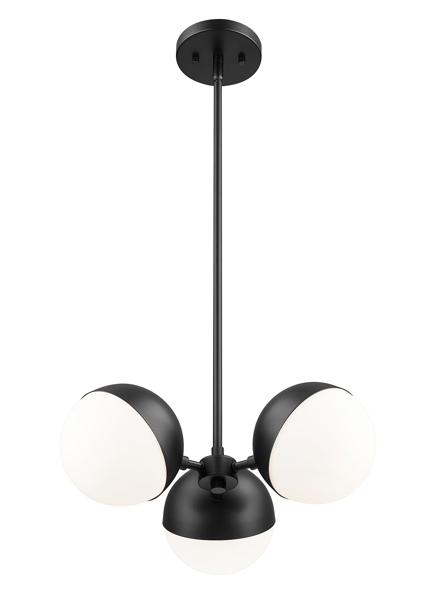 Realm Sphere 3 Light Chandelier Matte Black