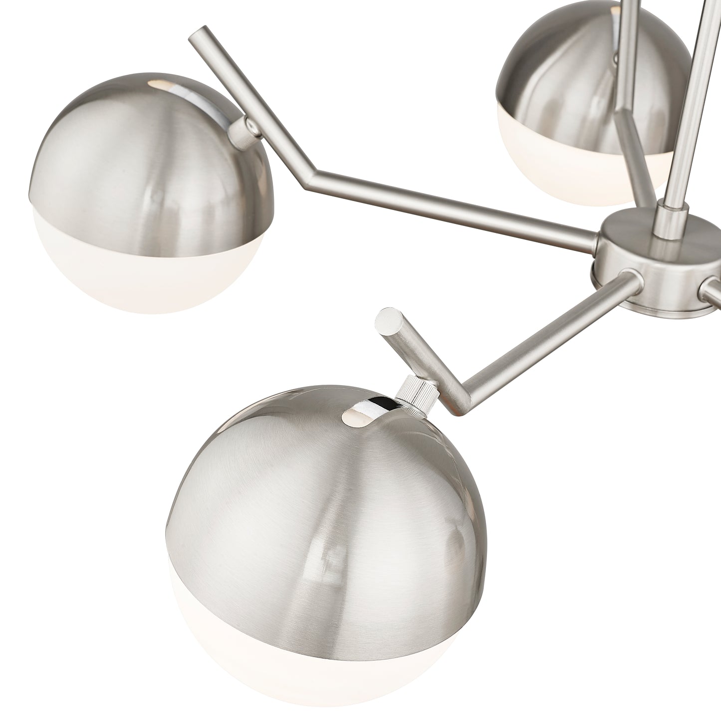 Realm Sphere 5 Light Chandelier Brushed Nickel
