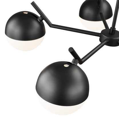 Realm Sphere 5 Light Chandelier Matte Black