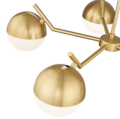 Realm Sphere 5 Light Chandelier Modern Gold