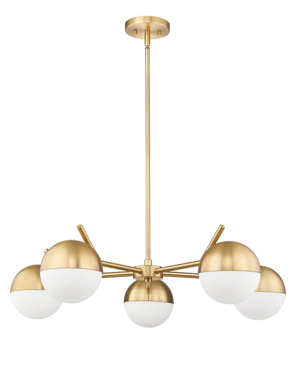 Realm Sphere 5 Light Chandelier Modern Gold