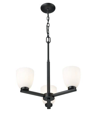 Naya 3 Light Chandelier Matte Black