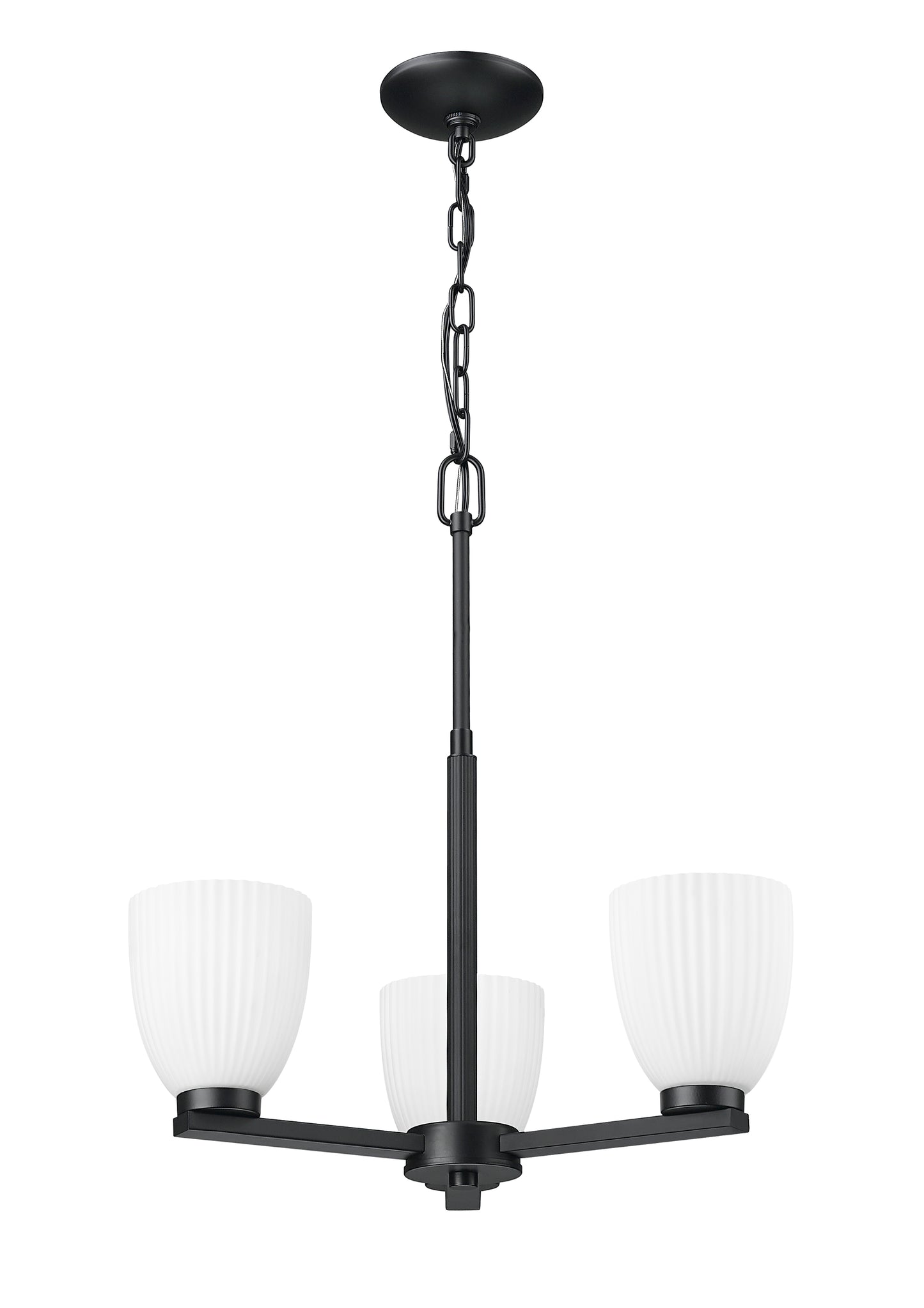 Naya 3 Light Chandelier Matte Black