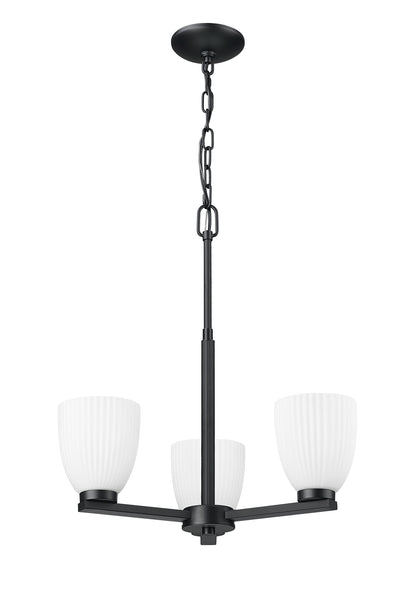 Naya 3 Light Chandelier Matte Black