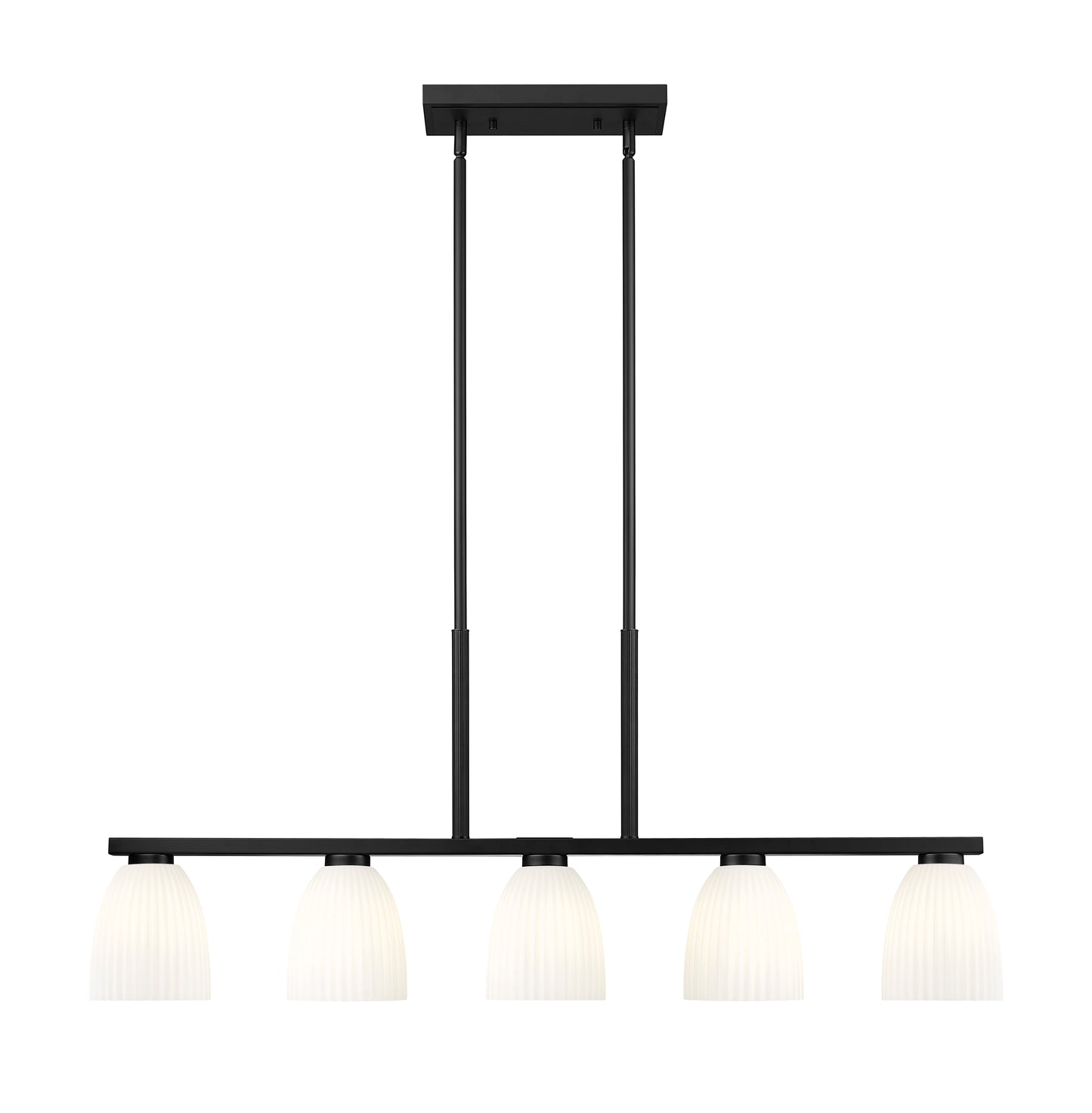 Naya 5 Light Linear Chandelier Matte Black