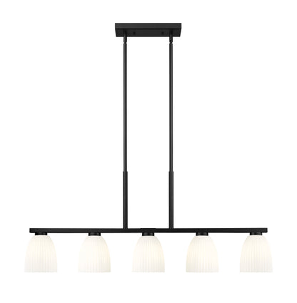 Naya 5 Light Linear Chandelier Matte Black