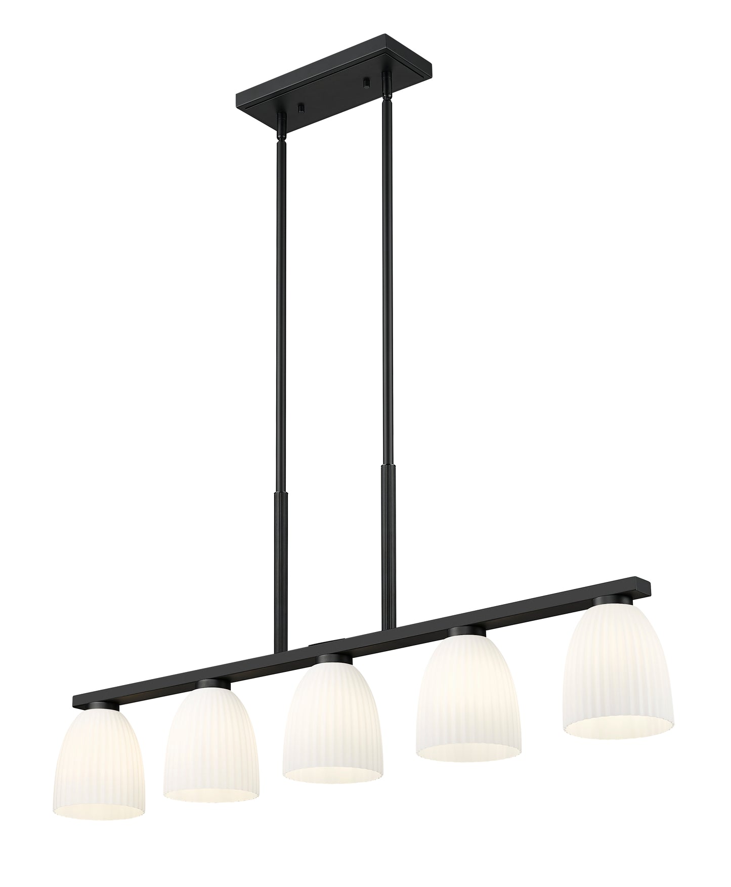 Naya 5 Light Linear Chandelier Matte Black