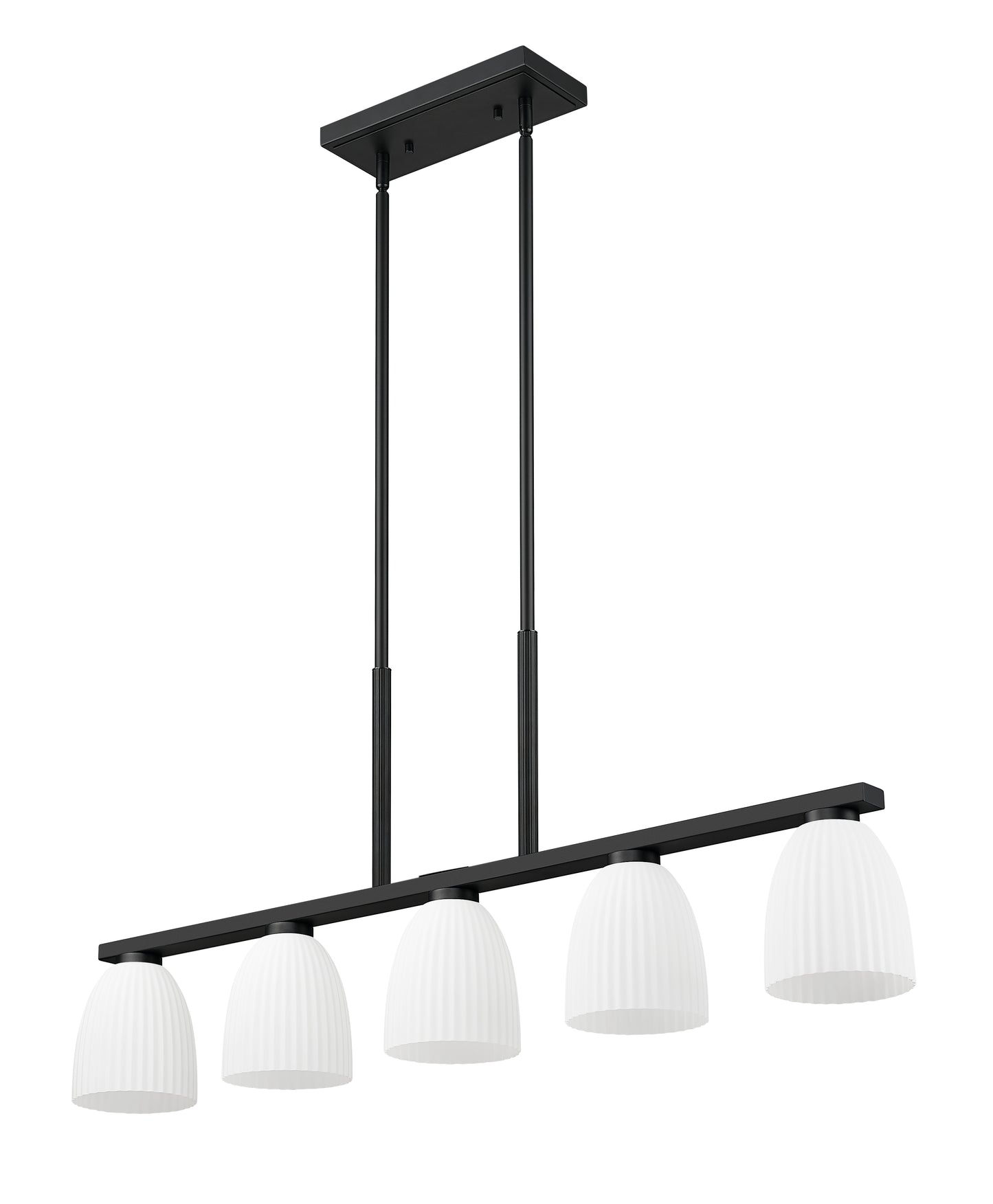 Naya 5 Light Linear Chandelier Matte Black
