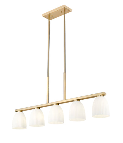 Naya 5 Light Linear Chandelier Modern Gold