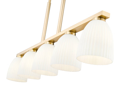 Naya 5 Light Linear Chandelier Modern Gold