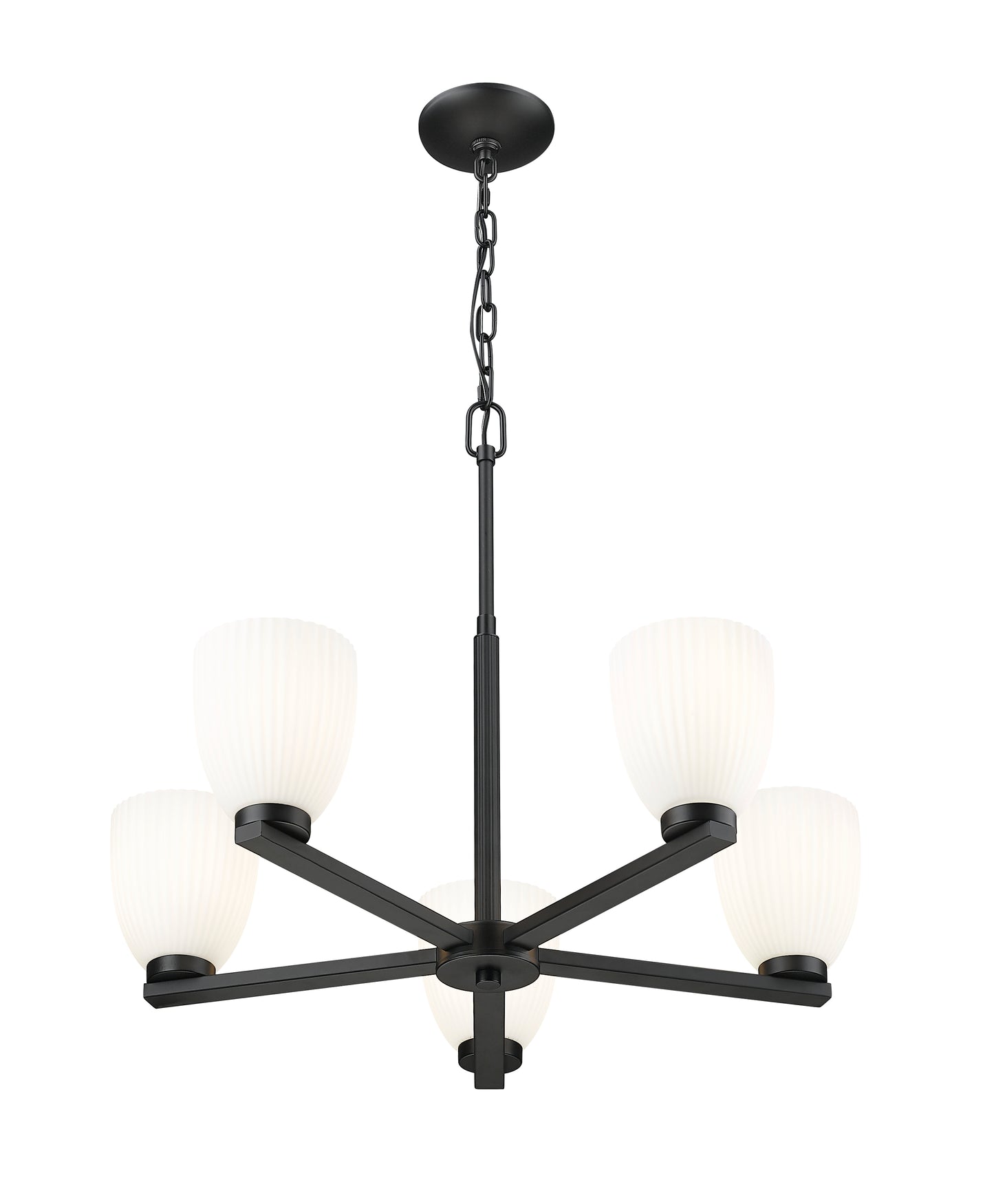 Naya 5 Light Chandelier Matte Black