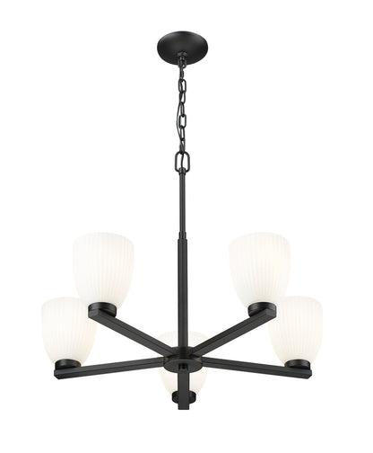 Naya 5 Light Chandelier Matte Black