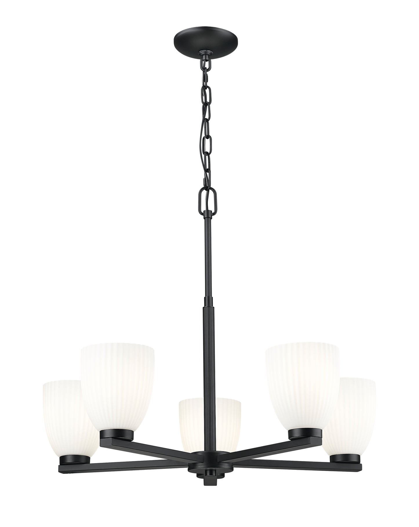 Naya 5 Light Chandelier Matte Black