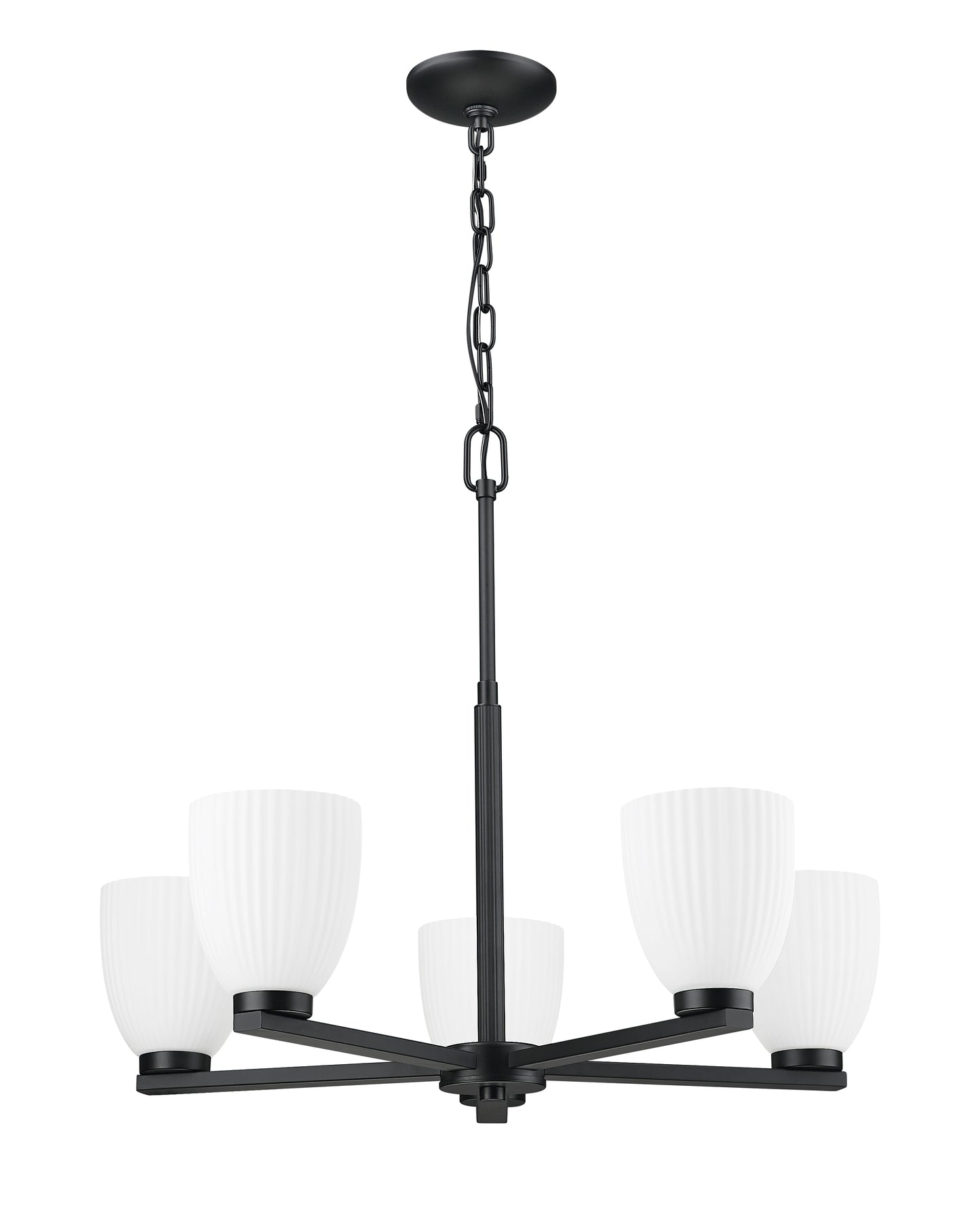 Naya 5 Light Chandelier Matte Black