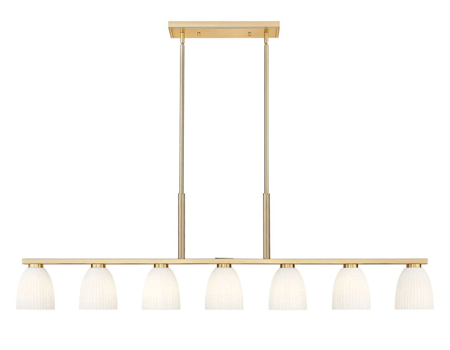 Naya 7 Light Linear Chandelier Modern Gold