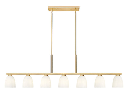 Naya 7 Light Linear Chandelier Modern Gold