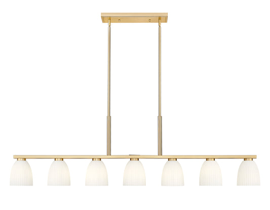 Naya 7 Light Linear Chandelier Modern Gold