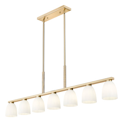 Naya 7 Light Linear Chandelier Modern Gold