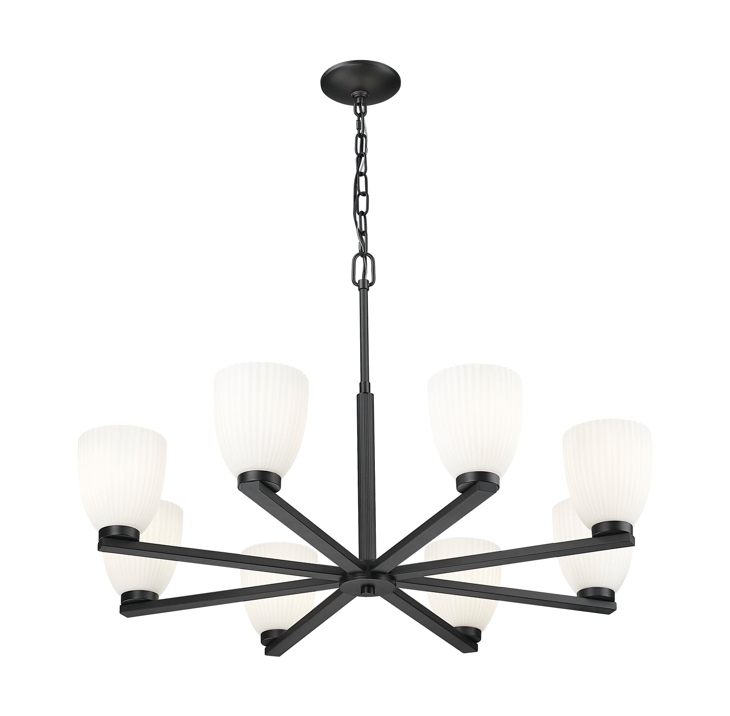 Naya 8 Light Chandelier Matte Black