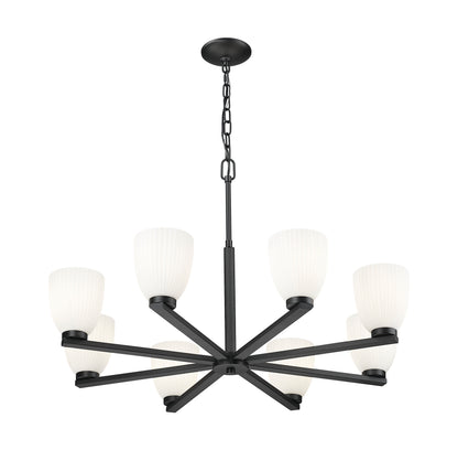 Naya 8 Light Chandelier Matte Black