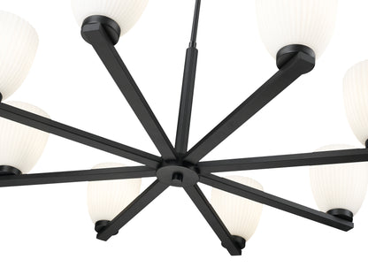 Naya 8 Light Chandelier Matte Black