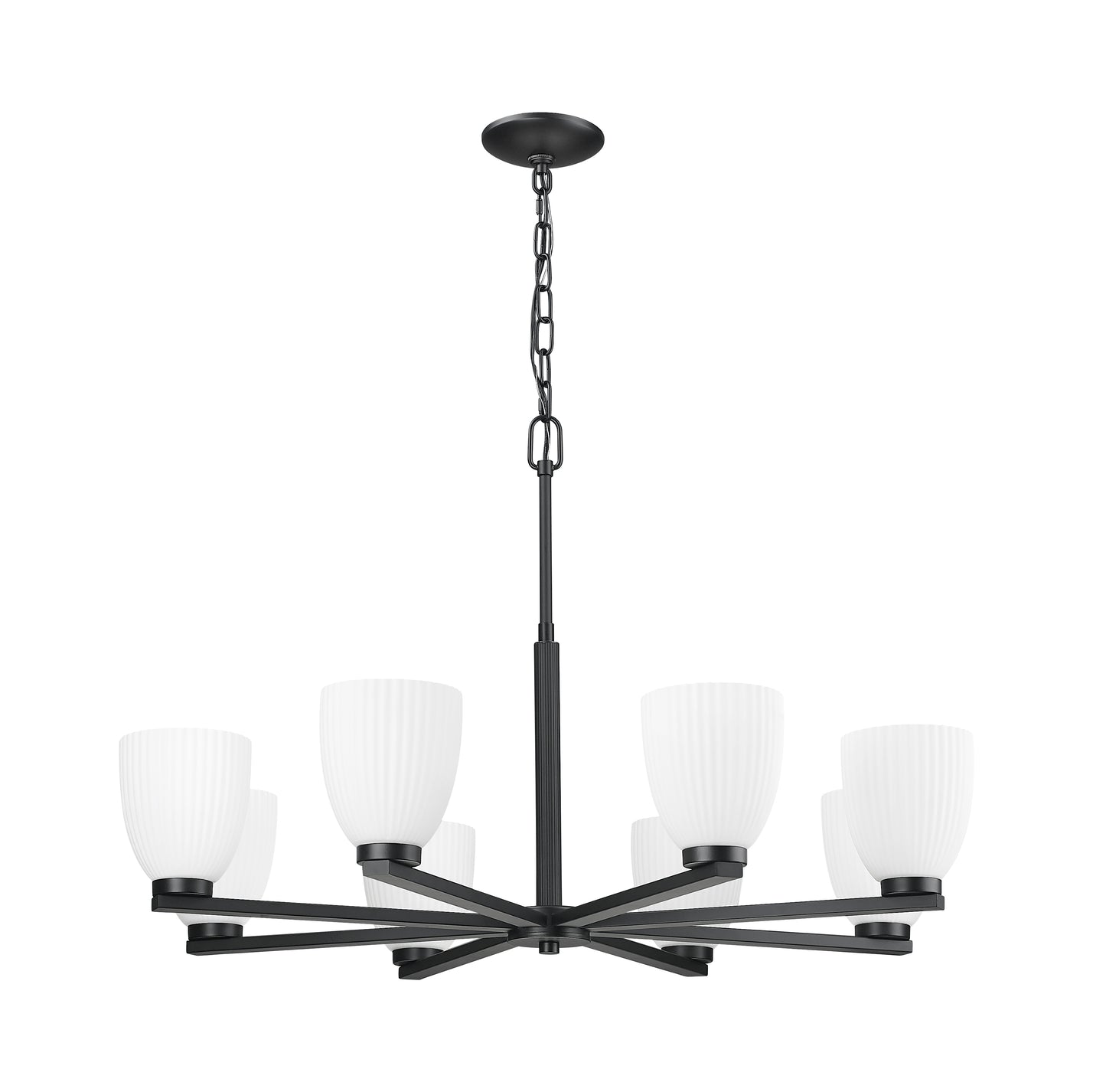 Naya 8 Light Chandelier Matte Black